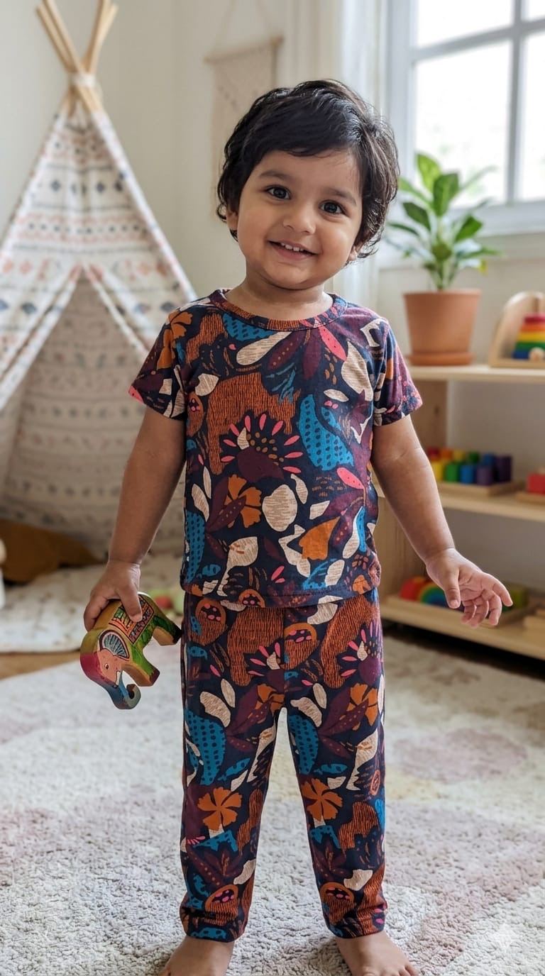 Colourful Top & bottom set (6 months-3 years)