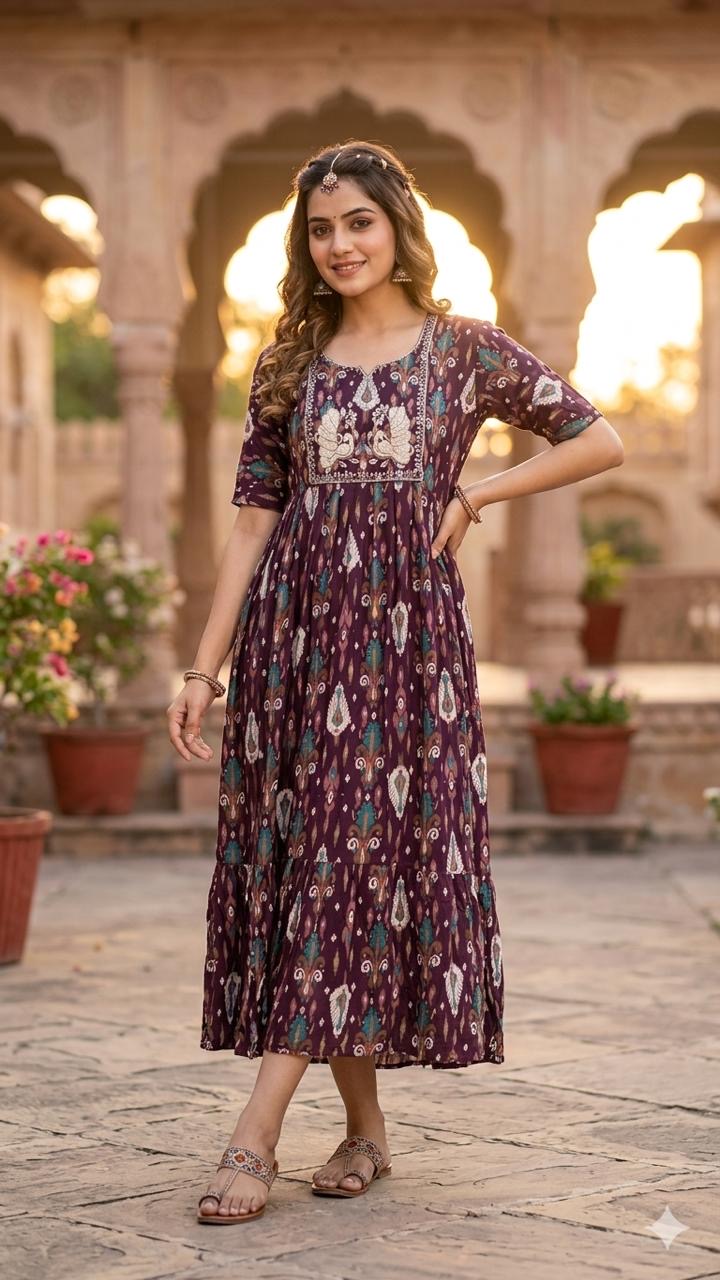Embroidery maternity wear (3XL-5XL)
