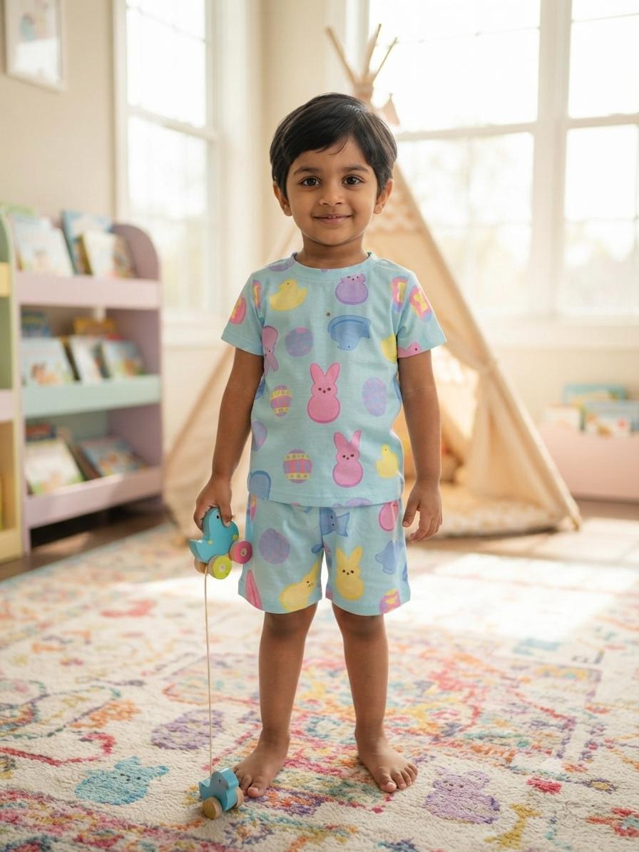 Pink blue Short set (1-3 year)
