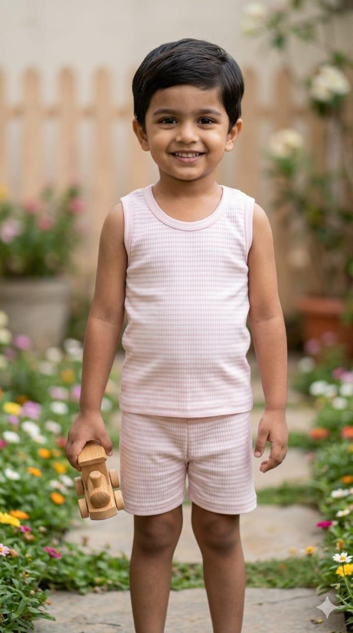 Stripes Ribbed Short set (1-6 years )Code:SA