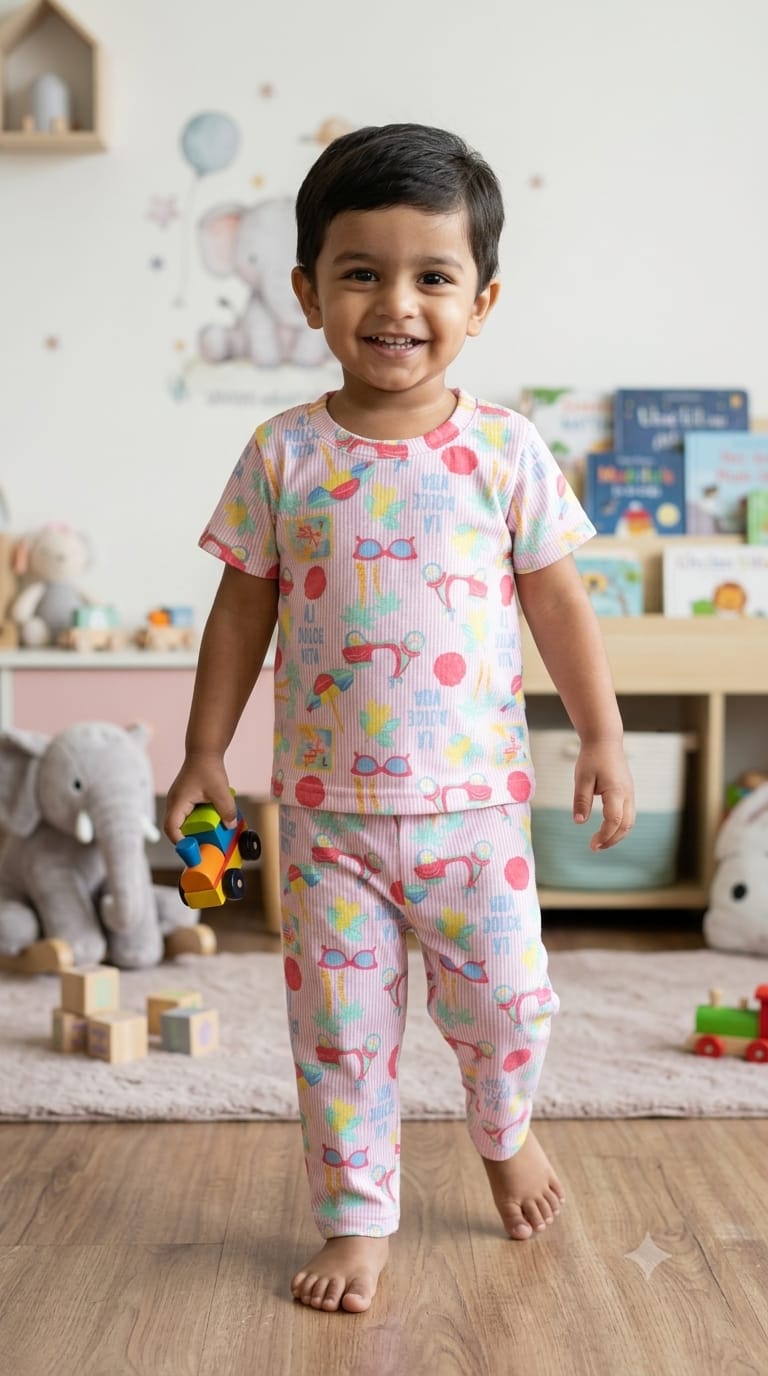 Colourful Top & bottom set (1-3 year)