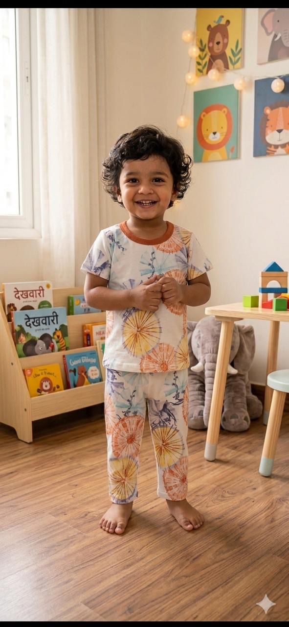 Orange Top & bottom set (6 months- 3 years)