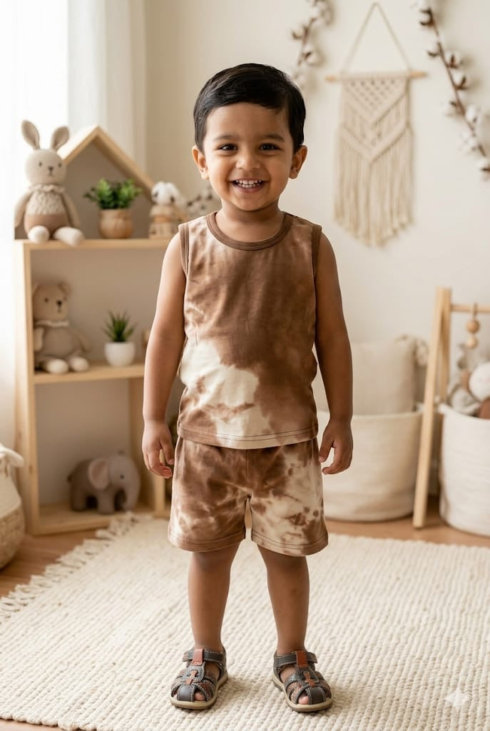 Brown short set (6 month-4 years) CodeAs
