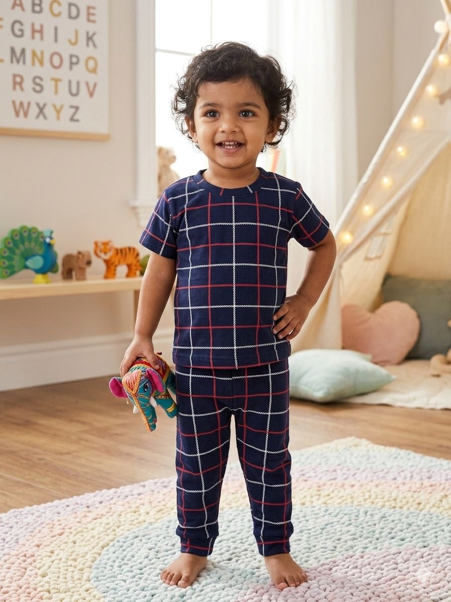 Checks Top & bottom set (6 months-3 years)