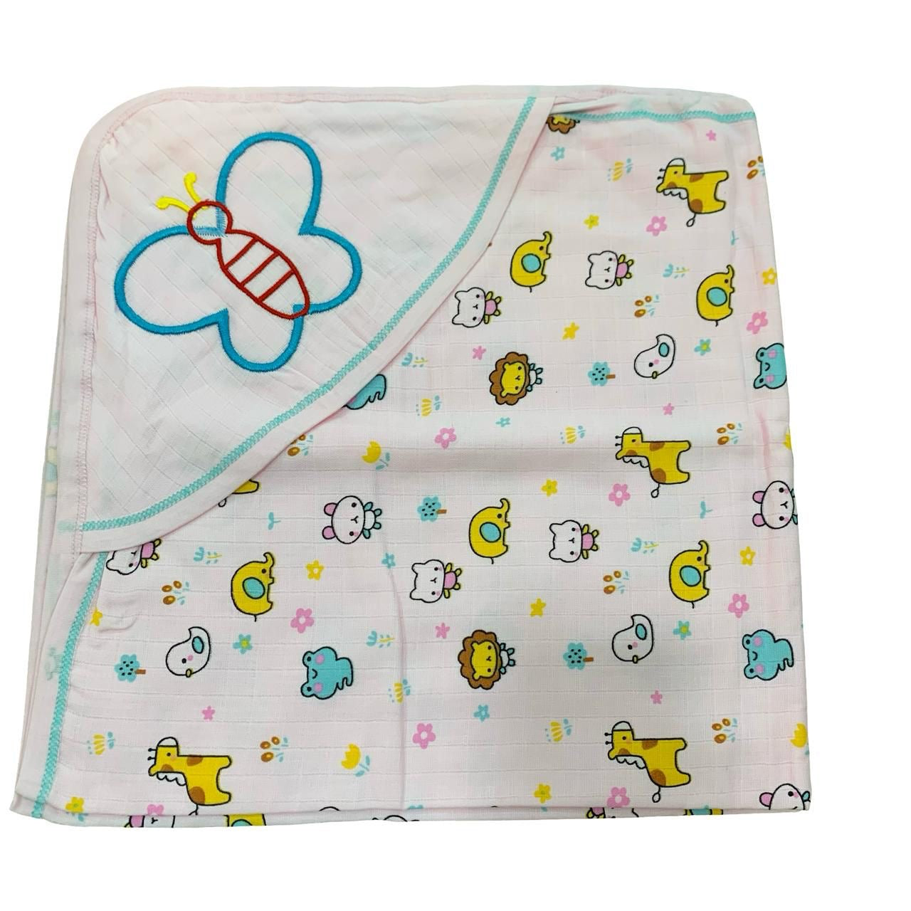Butterfly muslin hooded towel(70*70)