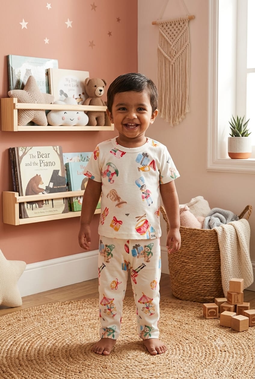 Teddy Top & bottom set (6 months-3 years)