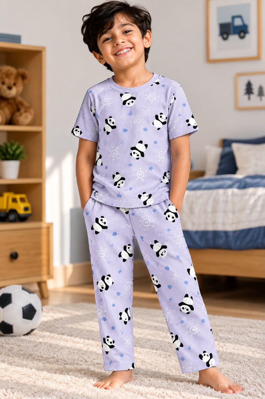 Panda 2 Ribbed Pant Set (1-6 years )