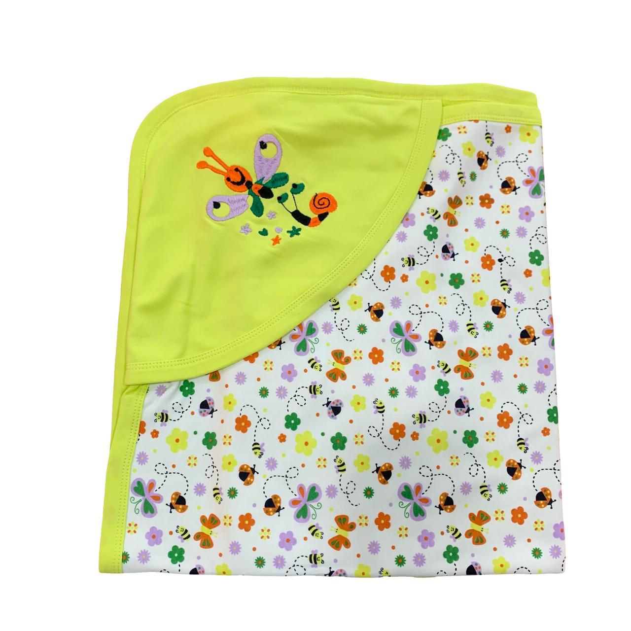 Neon green interlock cotton hooded towel(70*70)