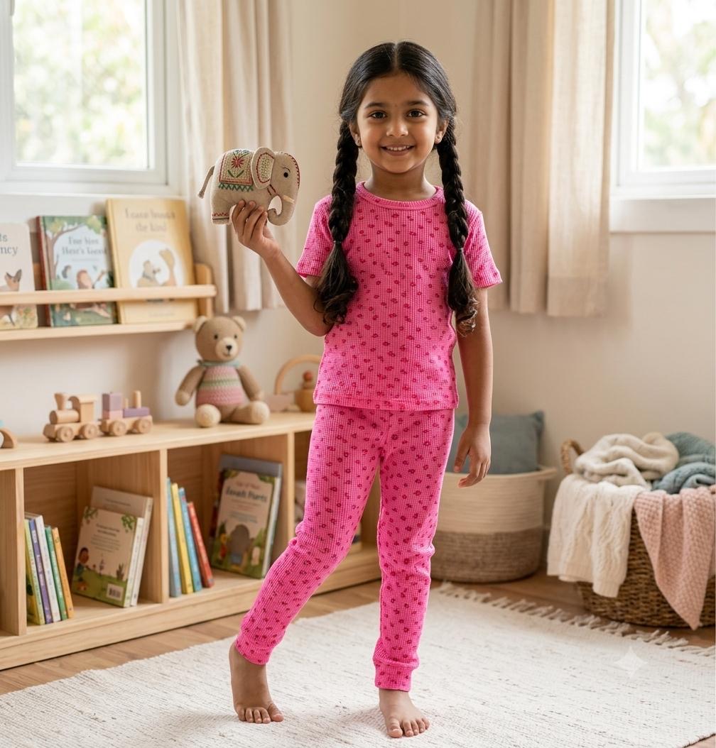 Pink Top & bottom set (6-10 years )