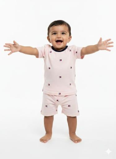 Pink Short set (6-12 months)