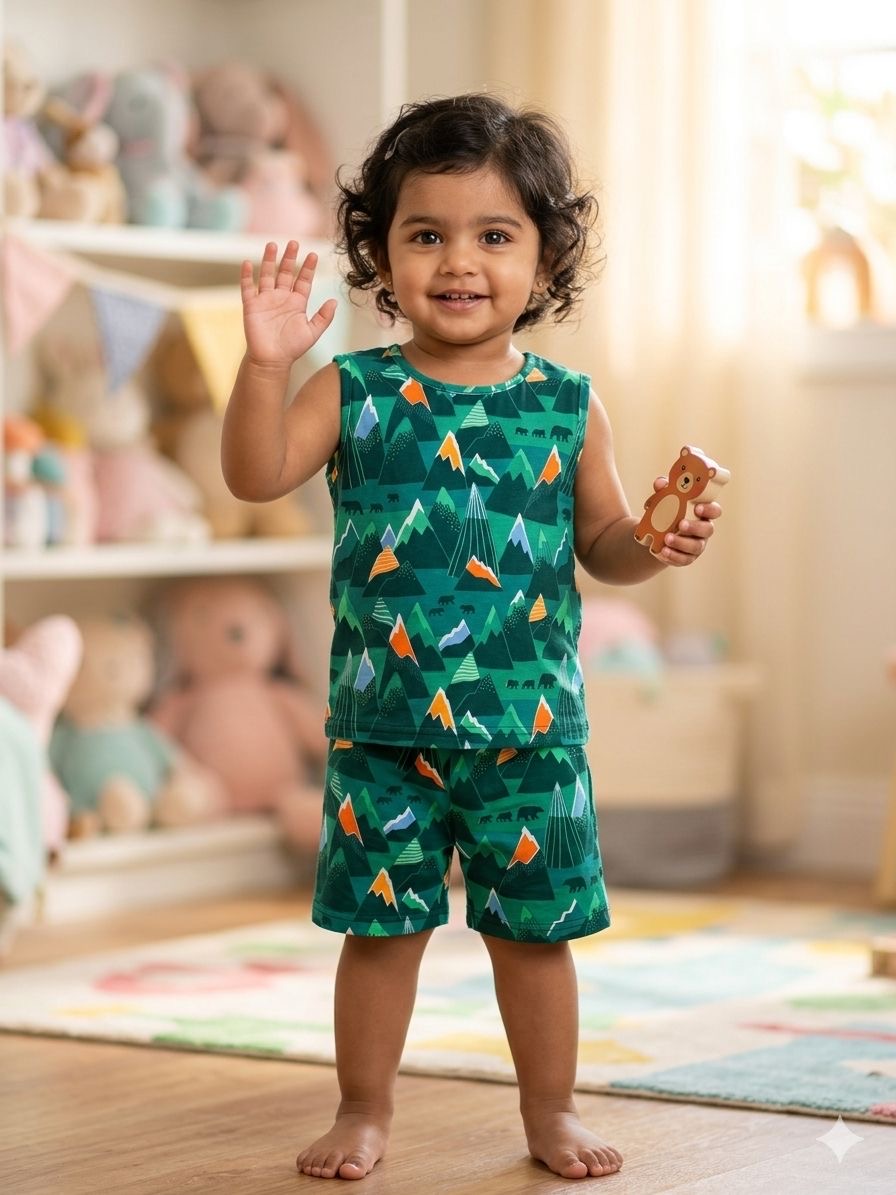 Green short set (3-4 years) CodeAs