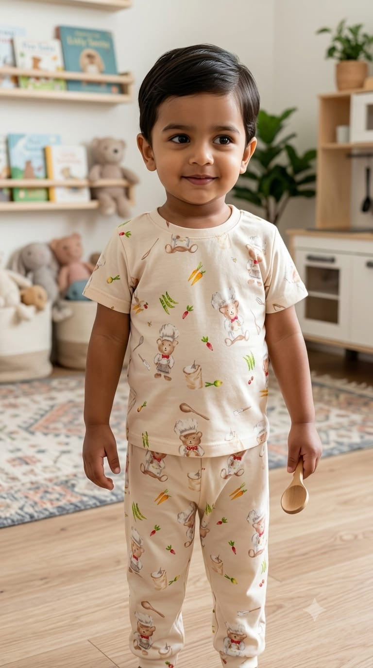 Bunny Chef Top & bottom set (6 months-3 years )