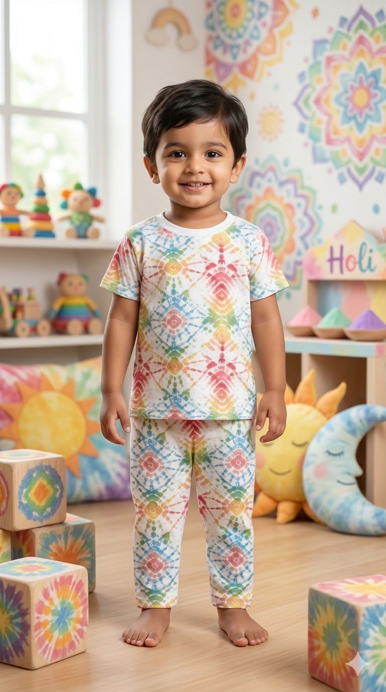 Colourful Top & bottom set (1- 3 years)