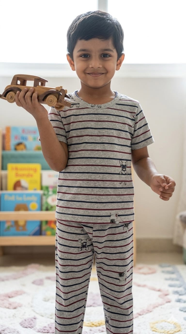 Grey Top & bottom set (1- 3 years)