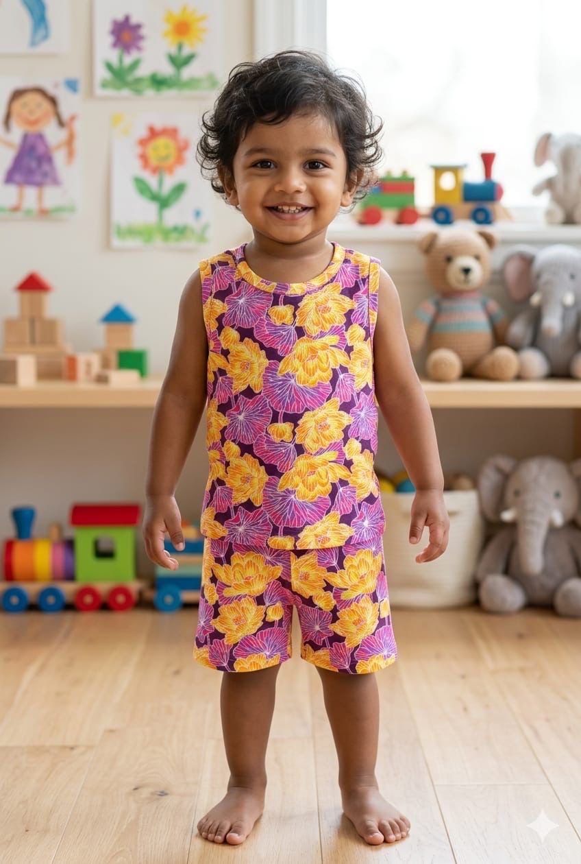 Floral short set Codeas (1-4 years)