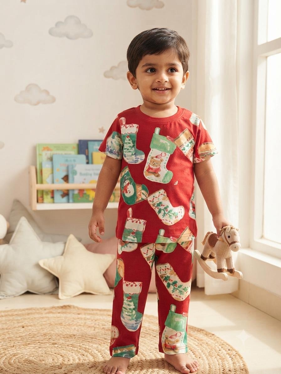 Red Top & bottom set (1-2 year)
