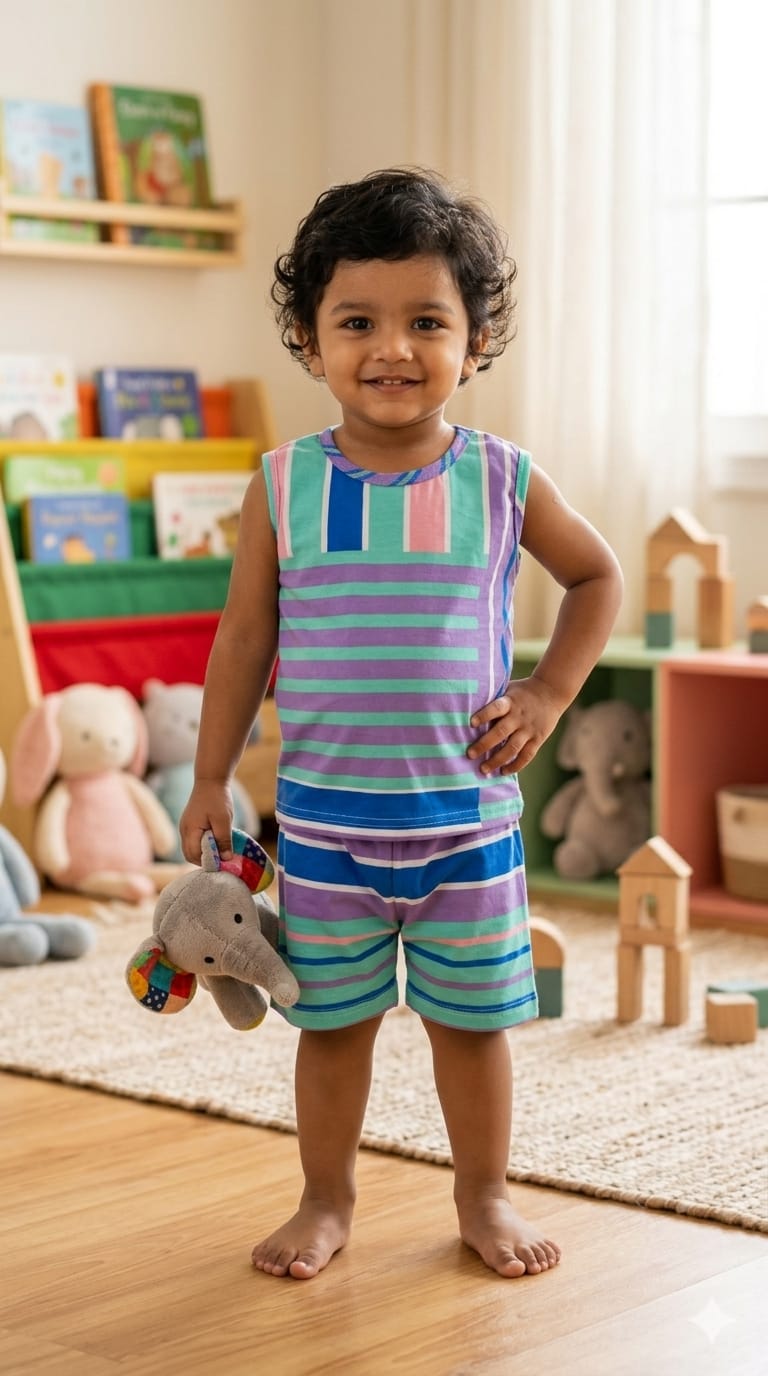Colourful short set (2-4 years)