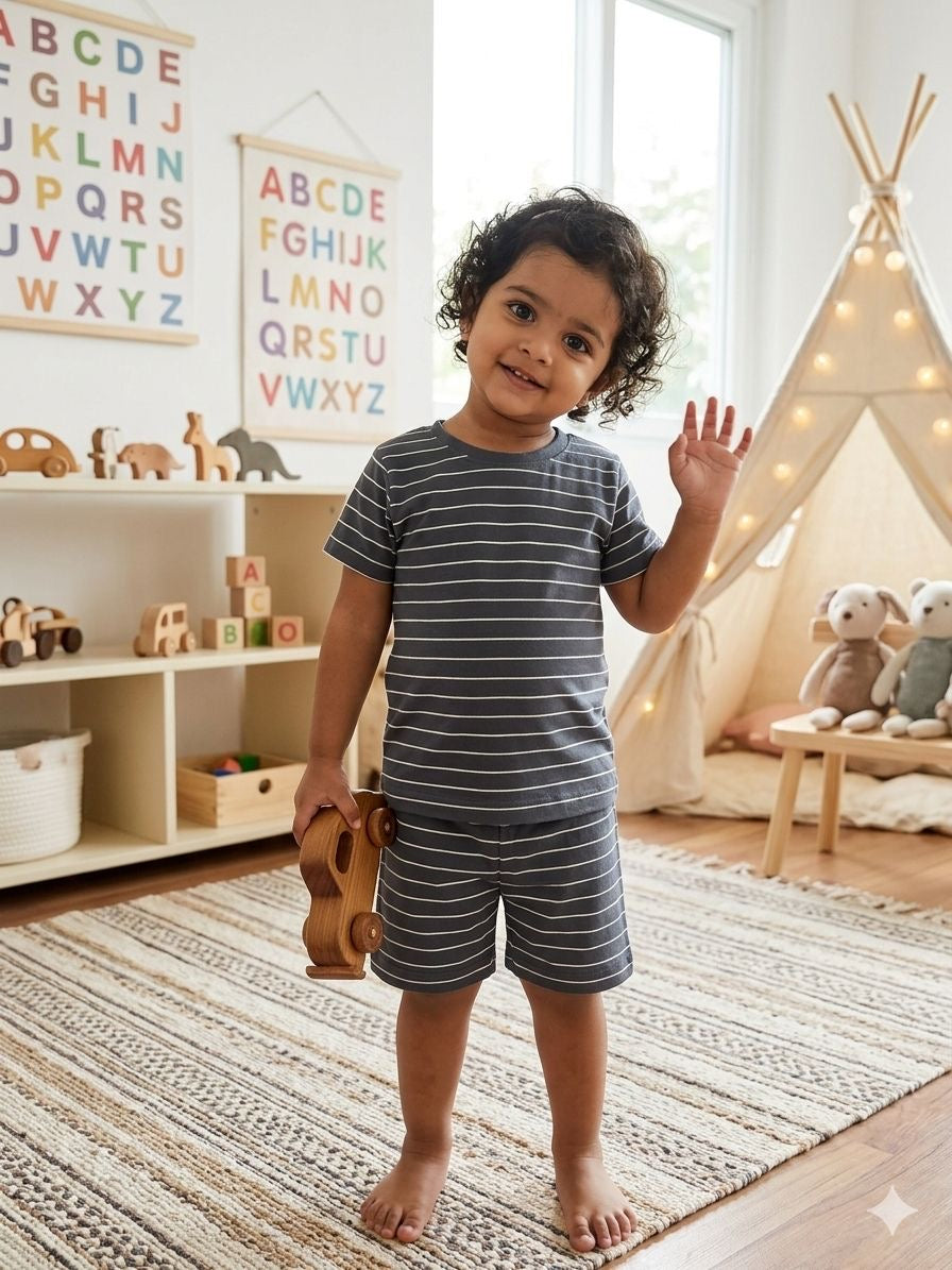 Stripes Short set (6 months- 3 years)