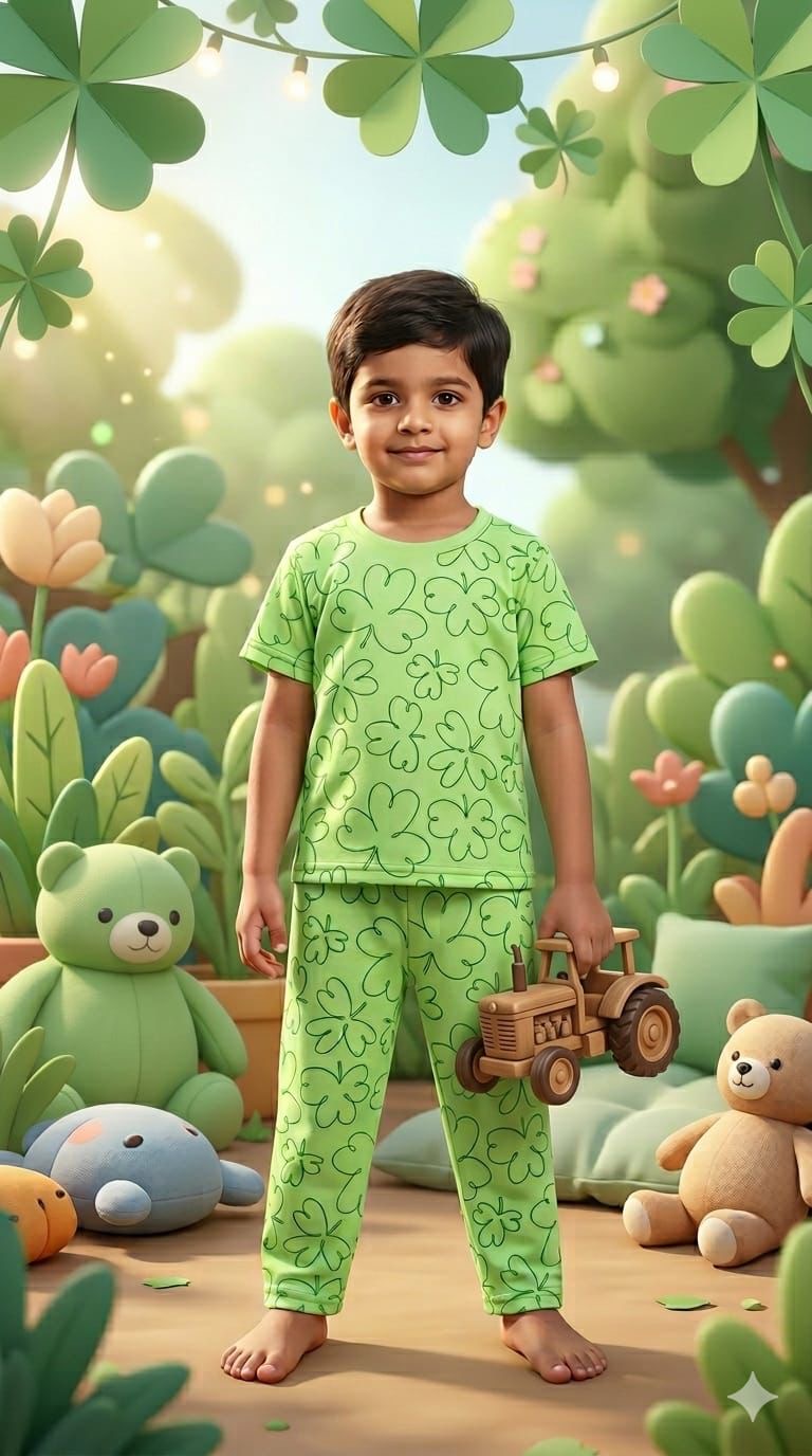 Green Top & bottom set (2-3 years)