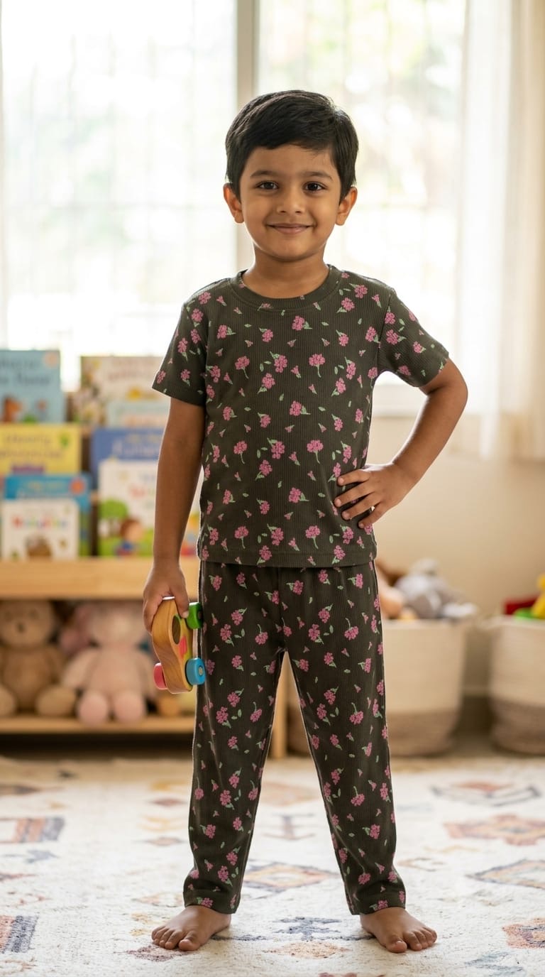 Floral Top & Bottom set (1-6 years )Code:SA