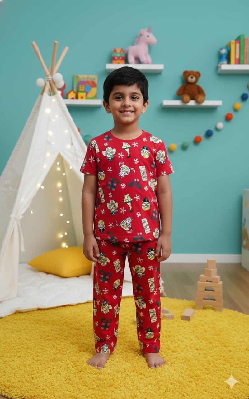 Red Top & bottom set (3-10 years)