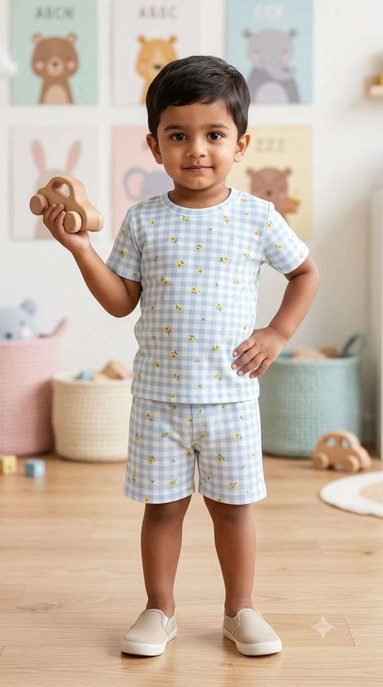 Blue white Short set (1-3years)