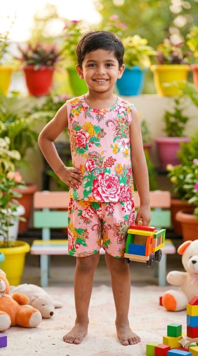 Floral short set (6 months-3 years) Code:As