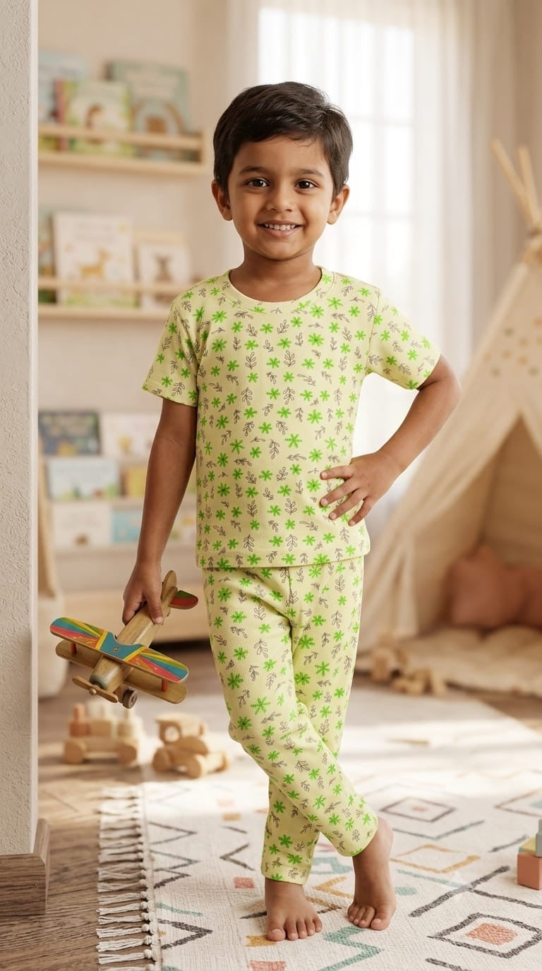 Green Top & bottom set (1-6 years )Code:SA