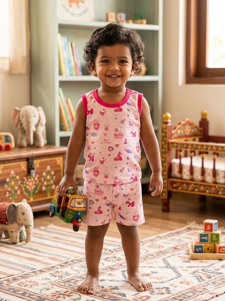 Pretty pink Short set (6-12 months)