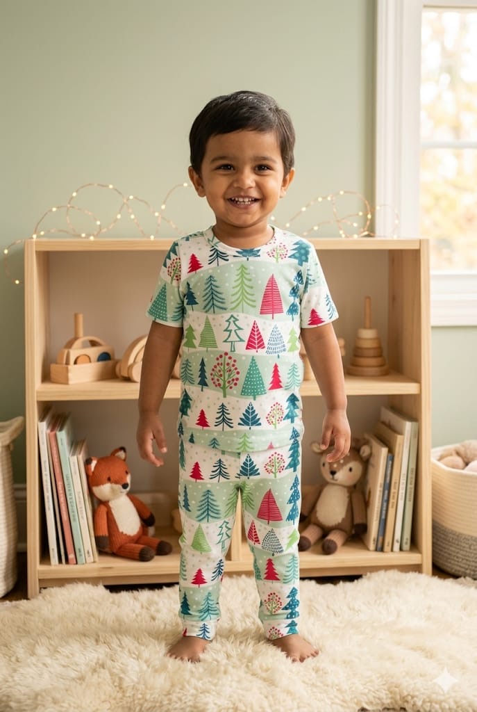 Green Top & bottom set (6 months-3 years)