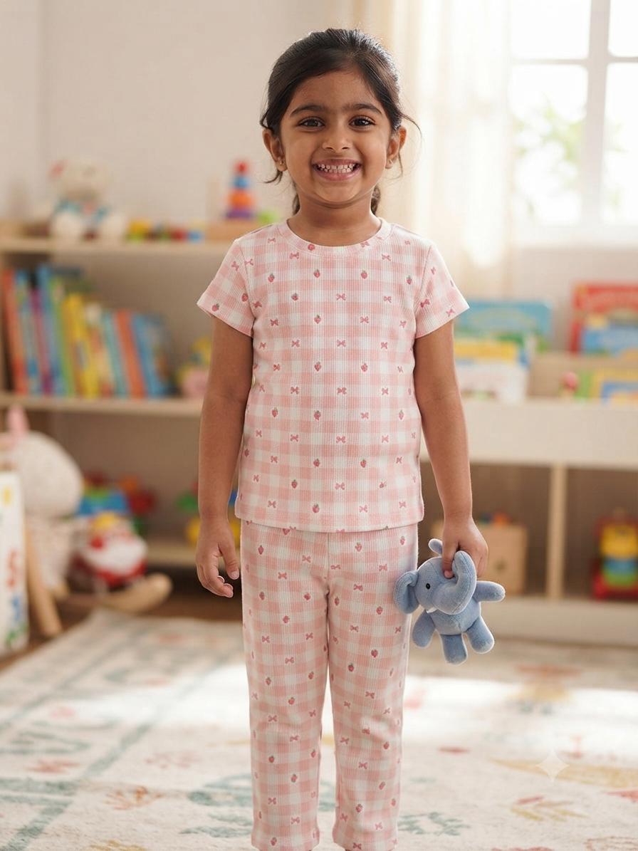 Cute pink Top & bottom Set (2-5 year)