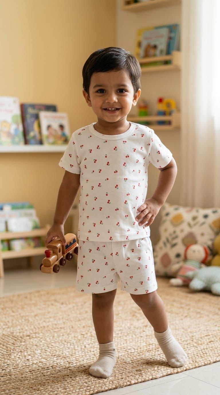 Red & white Short set (1- 3 years)