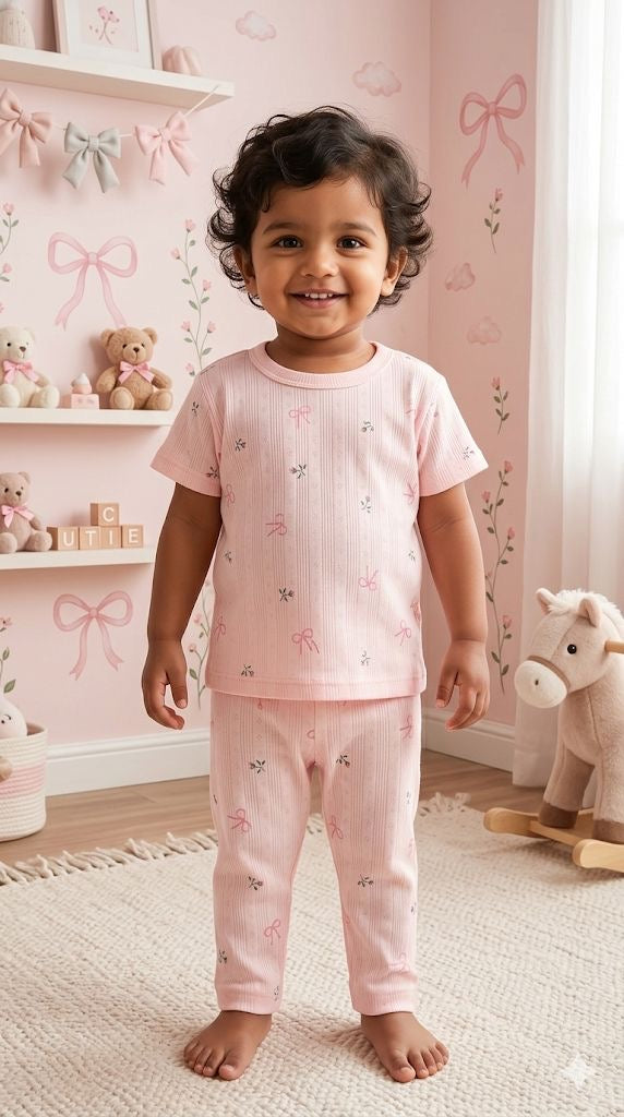 Pink Top & bottom set (6 months-3 years)