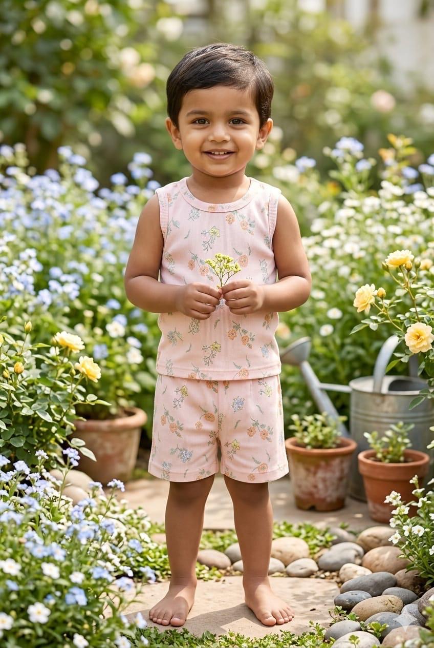 Floral Sleeveless Short set (1- 3 years)