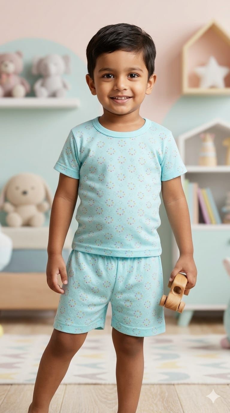 Light blue short set (6 months-3 years)