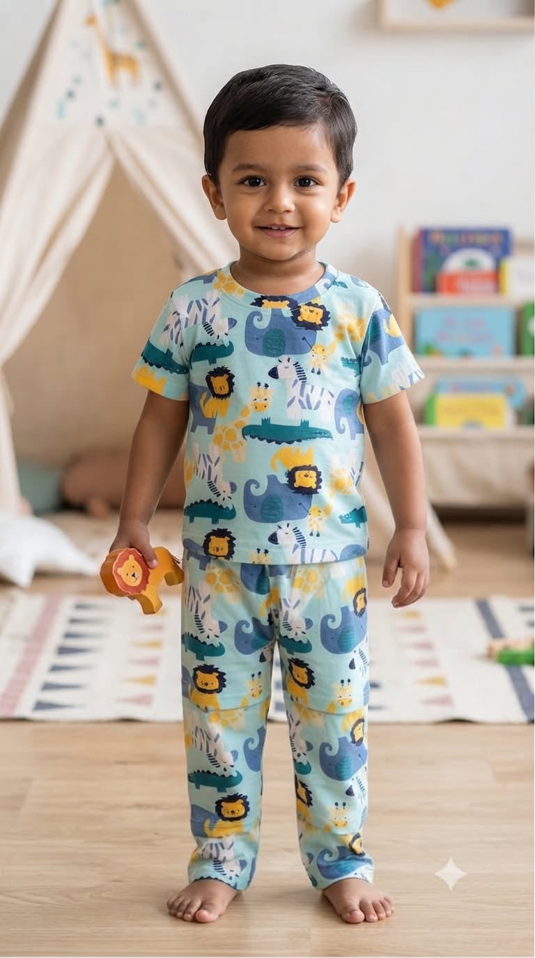 Jungle world Top & bottom set (6 months-3 years )