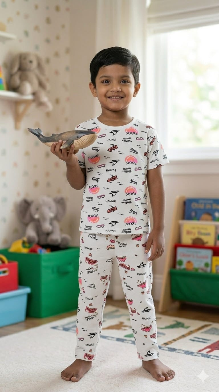 Hawaiia ribbed Coord set (1-6 years )Code:SA