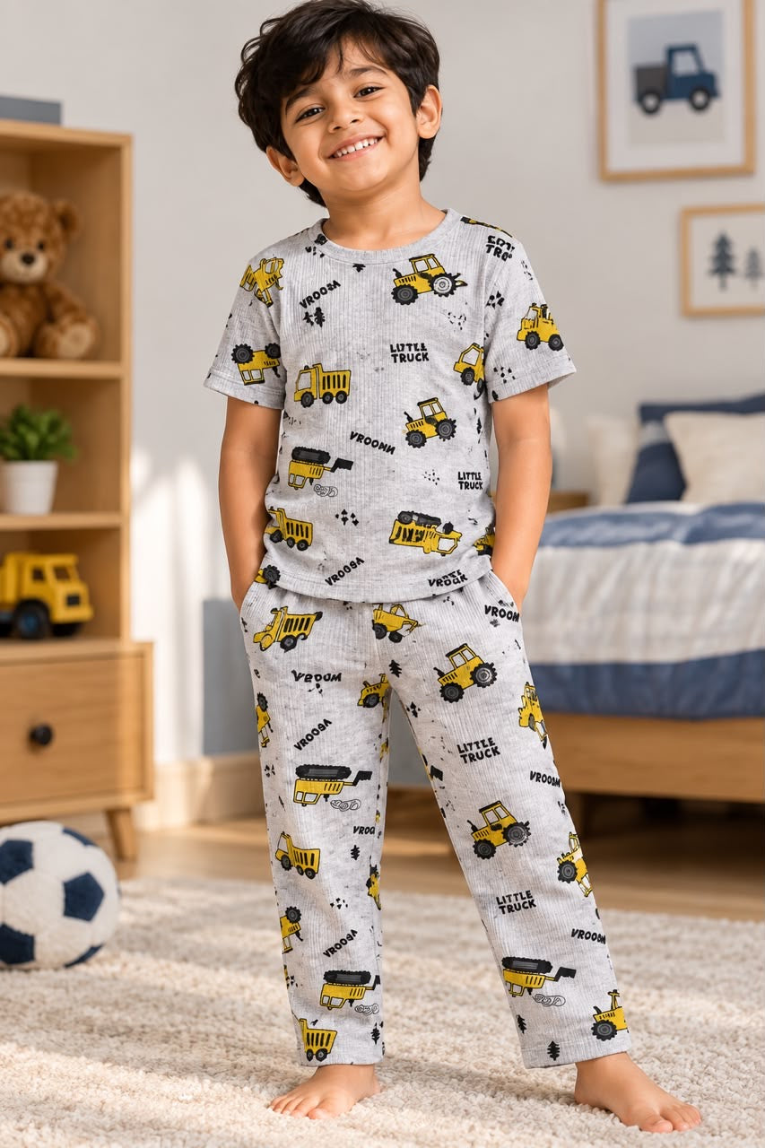 Little truck Ribbed Pant Set (1-6 years )