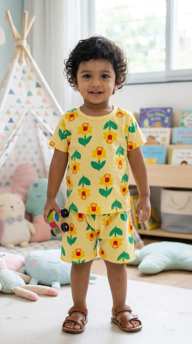 Yellow Short set (1-3 year)