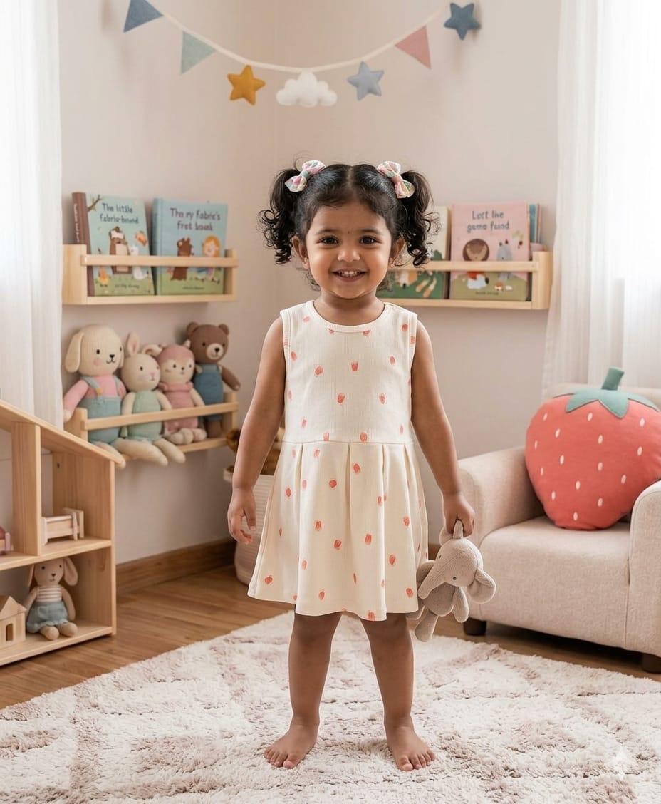 Red & white Frock (6 months-3 years)