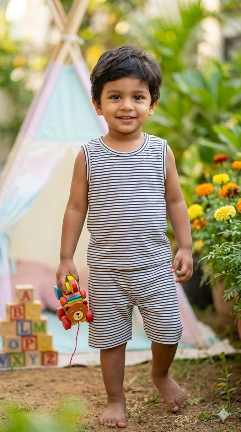 Black white short set (6 months -4 years)code:as