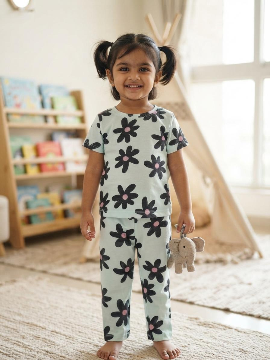 Floral Top & bottom set (6 months -2 years )