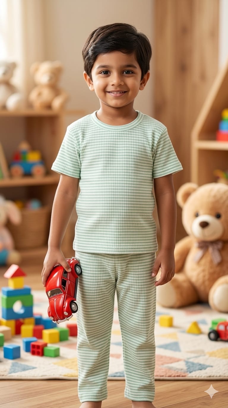 Checks ribbed Coord set (1-6 years )Code:SA