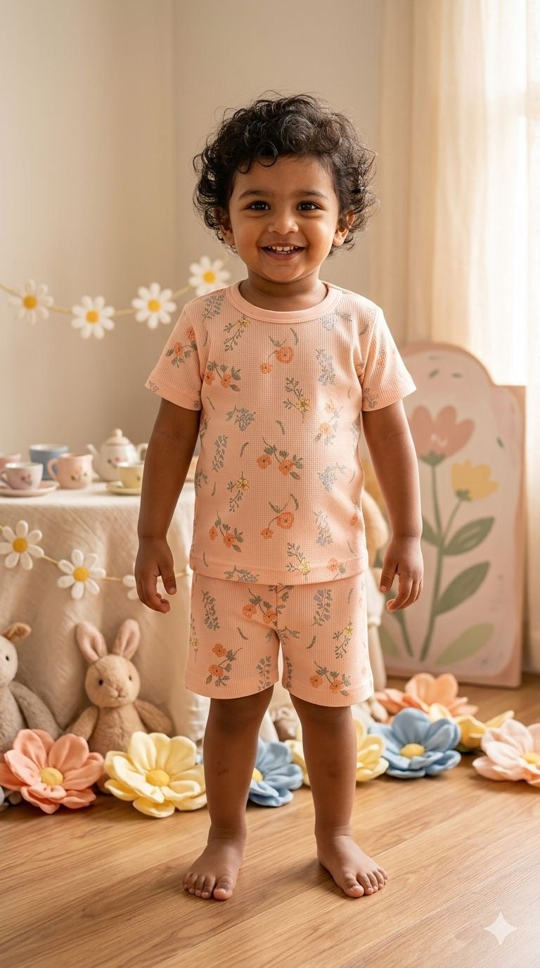 Orange short set (6 months-3 years)