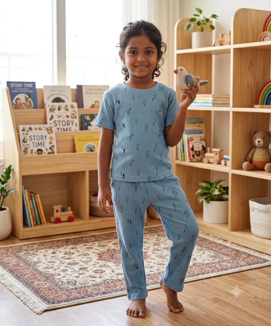 Blue Top & bottom set (6-10 years )