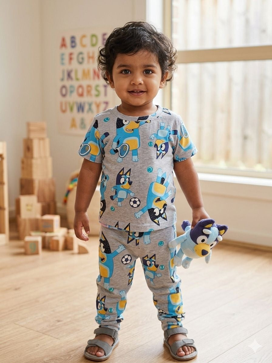 Cartoon Top & bottom set (6 months-3 years)