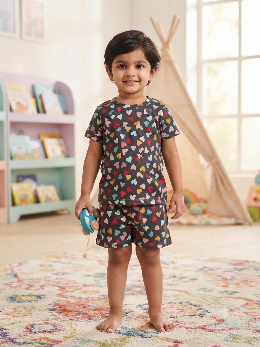 Hearts Short set (1-3 year)