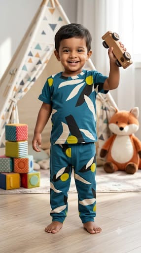 Blue Top & bottom set (6 months-3 years)