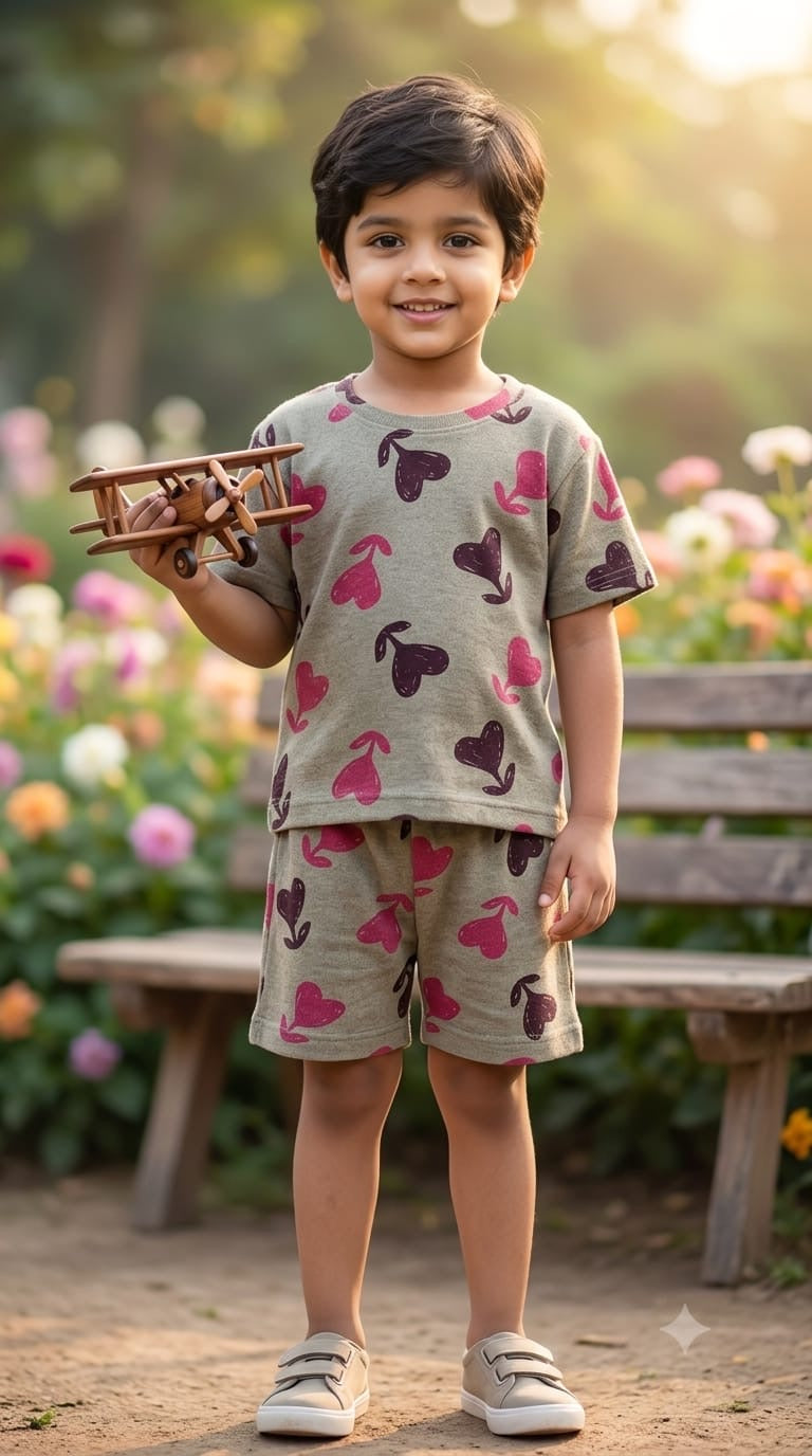 Hearts Short set (1-6 years )Code:SA