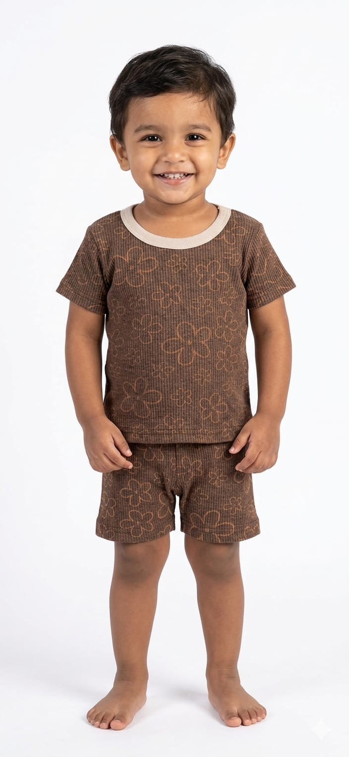 Brown comfy Short set (6 months- 3 years)